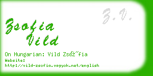 zsofia vild business card